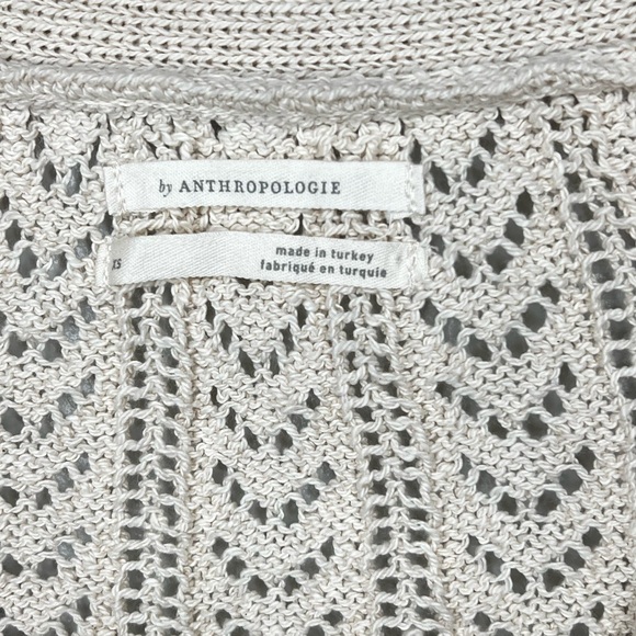 Anthropologie Beige Open-Knit Button Cardigan Sweater Womens Size XS - Picture 14 of 17